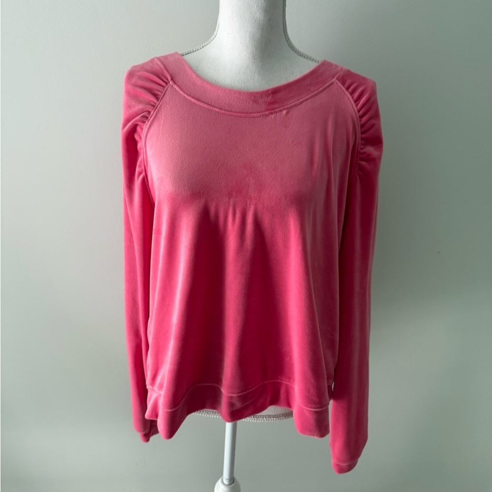 EUC - Pink Velour Women's Top